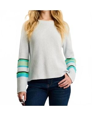 Lisa Todd Sun Shaker Cotton Long Sleeve Sweater - Gray