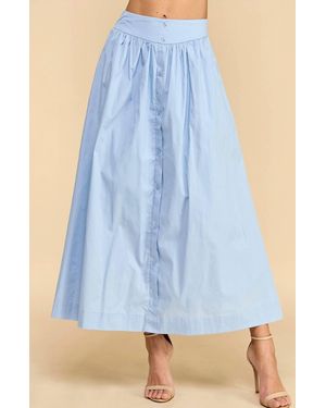 TCEC Long Button Skirt - Blue