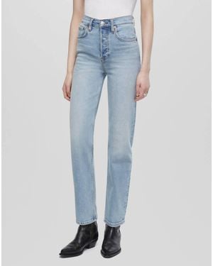 RE/DONE 70S Stove Pipe Denim Jeans - Blue