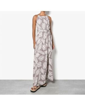 Apricot Shells Maxi Dress - Gray