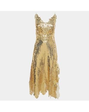Rabanne Sequin Long Sleeveless Dress - Metallic