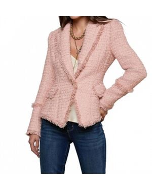 L'Agence Kaisley Tweed Blazer - Pink