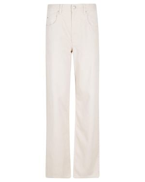 Isabel Marant Ecru Jenny Gz Five-Pocket Straight Lyocell-Blend Jeans - White