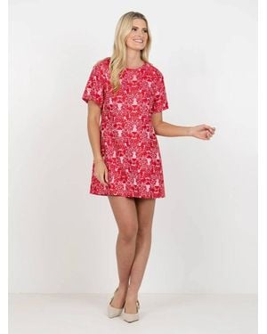 Emily Mccarthy Royale Shift Dress - Red