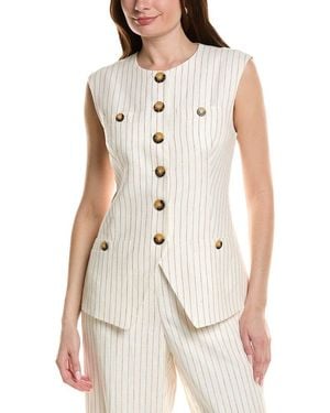 tyler boe Cutter Linen-Blend Vest - White