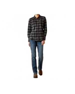 Ariat Rebar Flannel Durastretch Work Shirt - Black