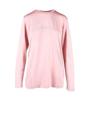 DIESEL Embroidered Rayon-Blend T-Shirt - Pink