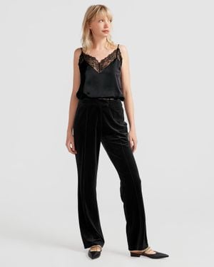 Belle & Bloom Reverie Velvet Pant - Black