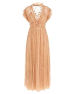 Alberta Ferretti Polyamide Long Dress - Natural