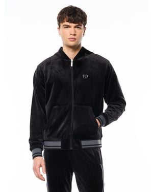 Sergio Tacchini Viaggioa Reversible Velour Track Jacket - Black