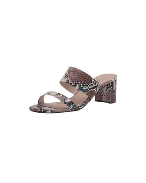 42 GOLD Liya Snakeskin Open Toe Heels - Multicolor