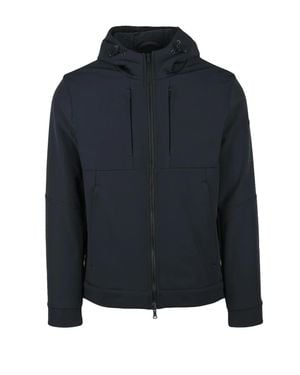 Paul & Shark Softshell Fleece Jacket With Matte Finish And Practical Features - Blue