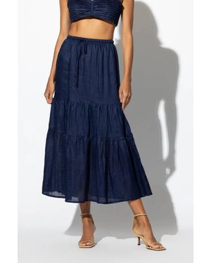 LUSANA Bria Skirt - Blue