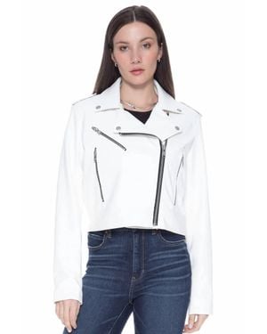 Blue Revival Ride Or Die Faux Leather Jacket - White