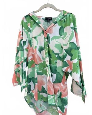 Gigio Kelly Top With Piping Trim - Green