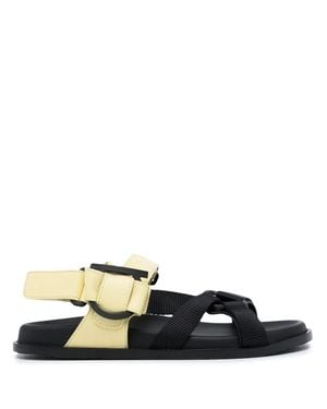 Ferragamo Ferragamo Gancini Touch-Strap Sandals - Yellow