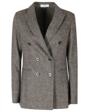 Circolo 1901 Cotton Structured Double-Breasted Jacket - Black