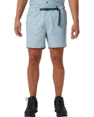 Helly Hansen Solen Watershorts Printed Stretch Elastic Waist Jdm842 - Blue