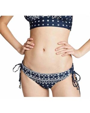 Shoshanna Lace Up Side Bottom Swimsuit - Blue
