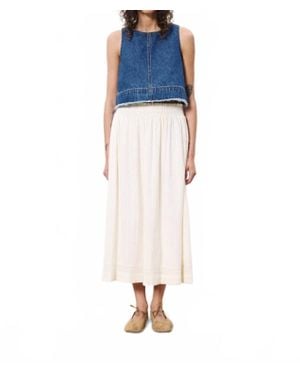FRNCH Akane Midi Skirt - Blue