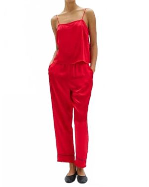 Raquel Allegra Camden Pants - Red