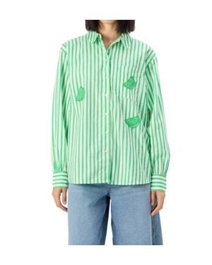 FABIENNE CHAPOT Alex Lime Stripe Shirt - Green