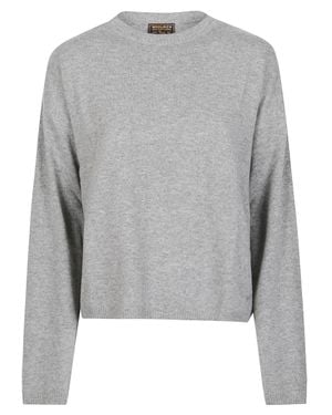 Woolrich Cozy Cropped Fine-Knit Wool-Blend Sweater - Gray