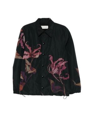 Dries Van Noten Printed Blouson Vorries - Black