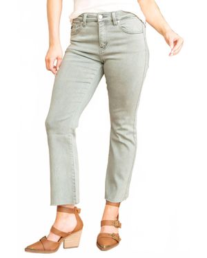 Kancan Amayah High-Rise Cropped Bootcut Jeans - Gray