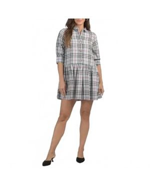 Gretchen Scott Plaid So Sweet Dress - Gray