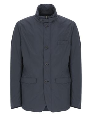 Herno Removable Bib High Neck Down Jacket - Blue
