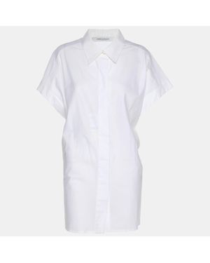 Marina Rinaldi Cotton Button Front Sleeveless Shirt M - White