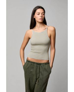 Asher Tiana High Neck Tank Top - Green