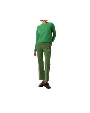 ANN MASHBURN Kendall Flare 5-Pocket Jeans - Green