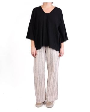 cut-loose Wide Leg Long Pants - Black