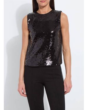 Lyssé Adaline St Sequin Shell Top - Black