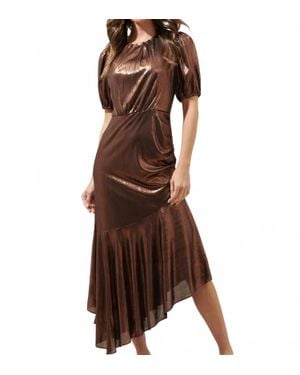 Sugarlips Asymmetrical Maxi Dress - Brown