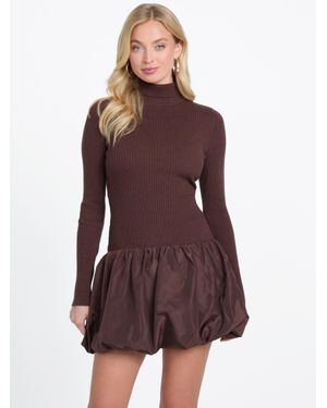 Guess Adele Bubble Sweater Dress - Purple