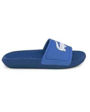 Lacoste Croco Slide Sandals - Blue