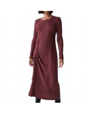 Michael Stars Ilia Ruched Tie Maxi Dress - Red