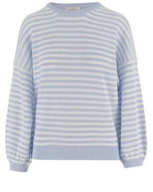 Bruno Manetti Cotton Striped Knit - Gray