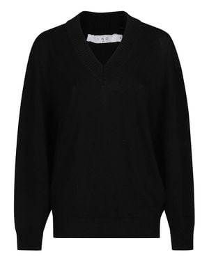 IRO Brise V Neck Viscose-Blend Sweater - Black