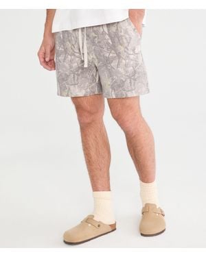 Aéropostale Cloud Soft Forest Camo Fleece Shorts - Multicolor