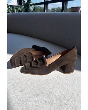Rupert Sanderson Nola Square Toe Heels - Gray