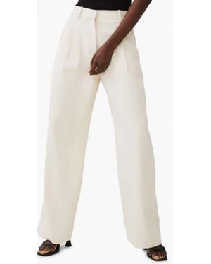 French Connection Harrie Wide Leg Suiting Pants - White