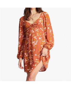 Billabong Crush On You Floral Mini Dress - Orange