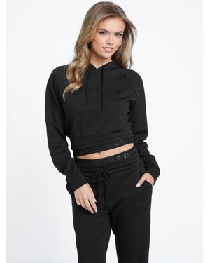 Guess Ivy Mesh Hoodie in White Lyst
