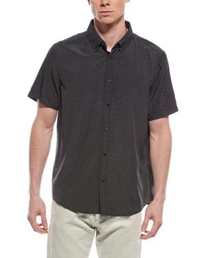 Report Collection Geo Print Shirt - Black