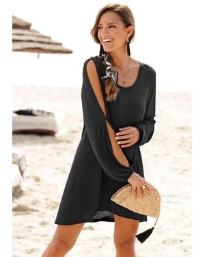 Lascana Cold Shoulder Dress - Black