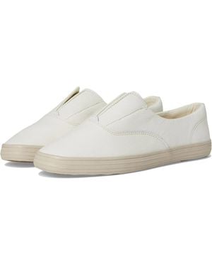 Keds Champion Square Toe Sneakers Leather Slip On Shoes Gal1936 - White